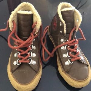 Converse lined high tops